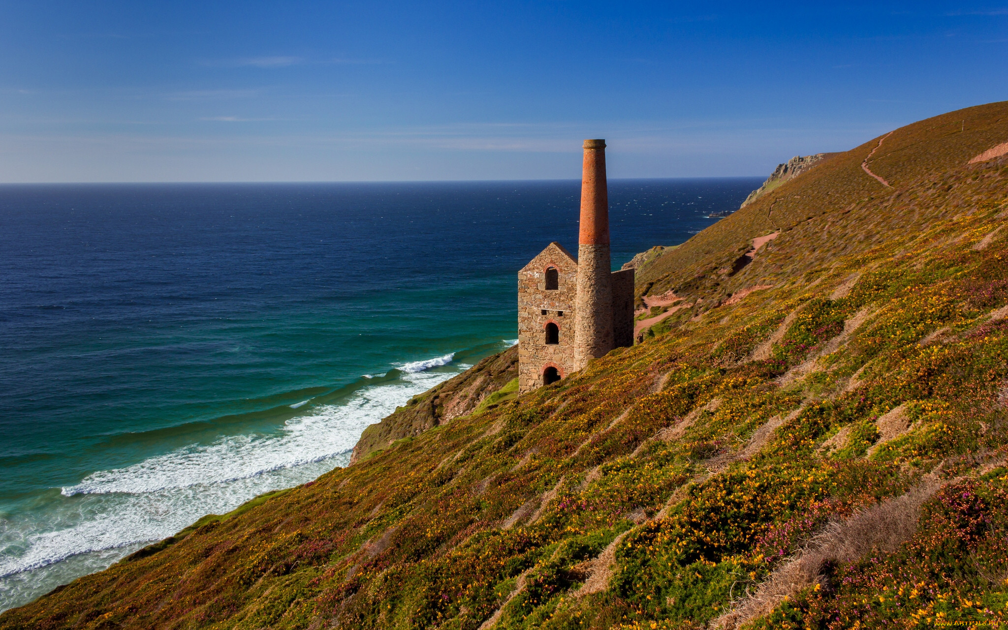 towanroath, shaft, engine, house, porthtowan, cornwall, england, , , wheal, coates, celtic, sea, , , , , 